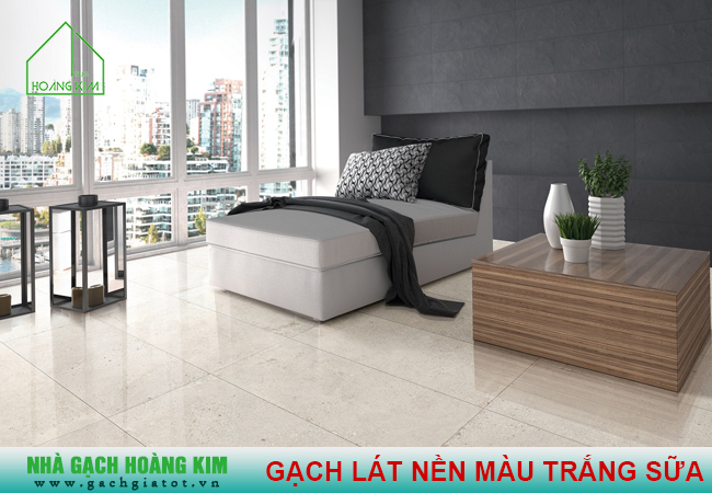 Gạch lát nền màu trắng sữa
