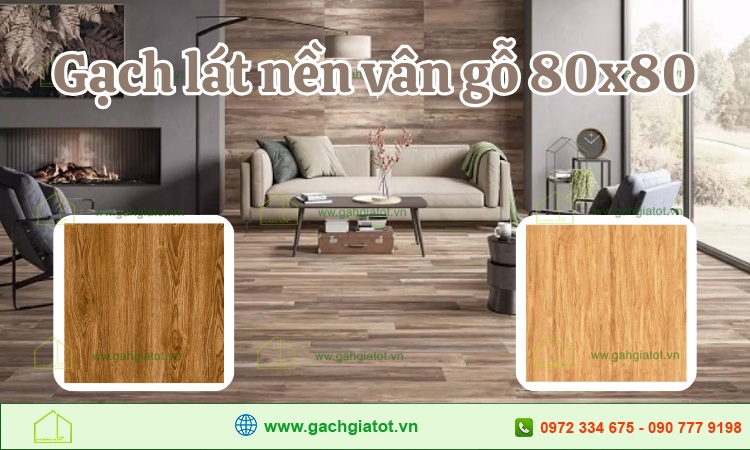 Gạch lát nền vân gỗ 80x80