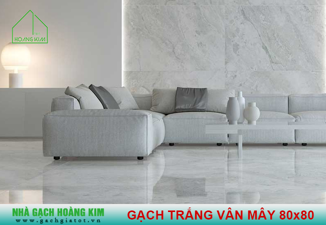 Gạch trắng vân mây 80x80